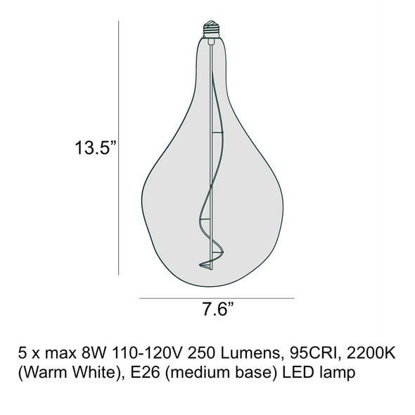 Five LED Pendant Light