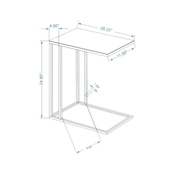 Tanu Enamel C-Table End Table