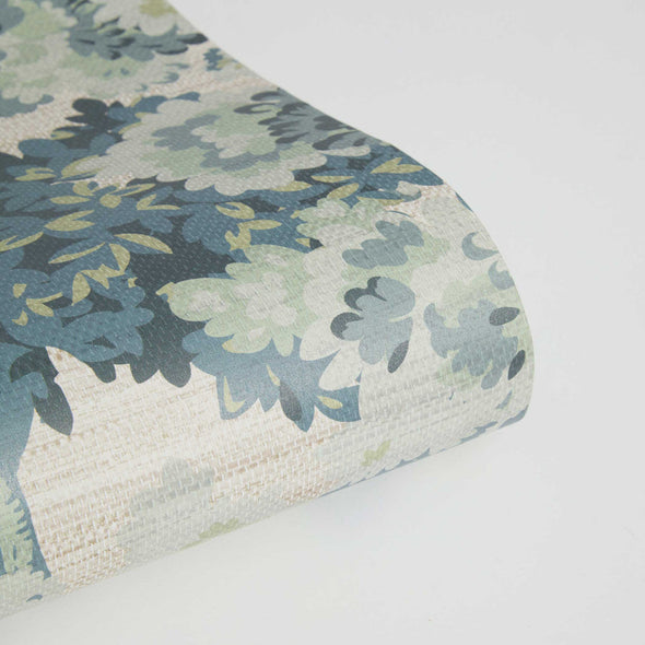 Canopy Toile Faux Grasscloth Removable Wallpaper