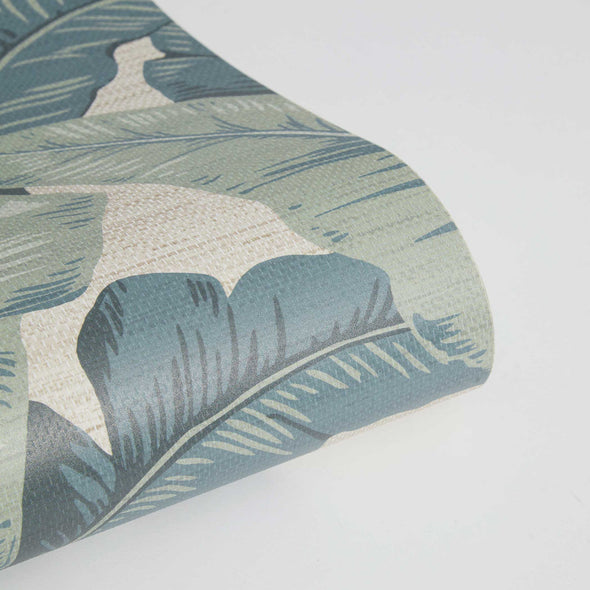 Layered Palm Faux Grasscloth Removable Wallpaper