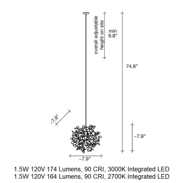 Argent Mon Bijou Pendant Light with Disc