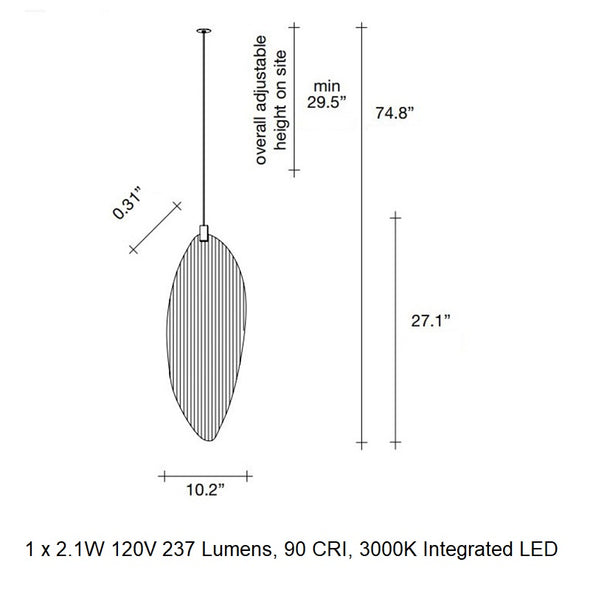 Harpe Single Pendant Light with Disc