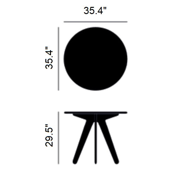 Slab Round Table