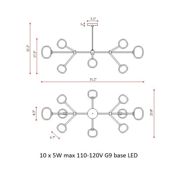 Nabila Linear Chandelier