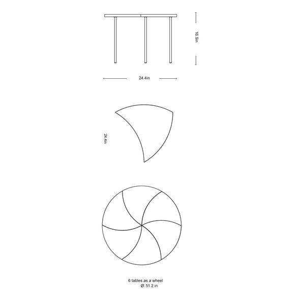 Pinwheel Coffee Table