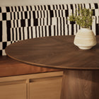 Mona Round Dining Table with Wooden Top