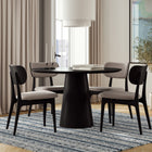 Mona Round Dining Table with Wooden Top