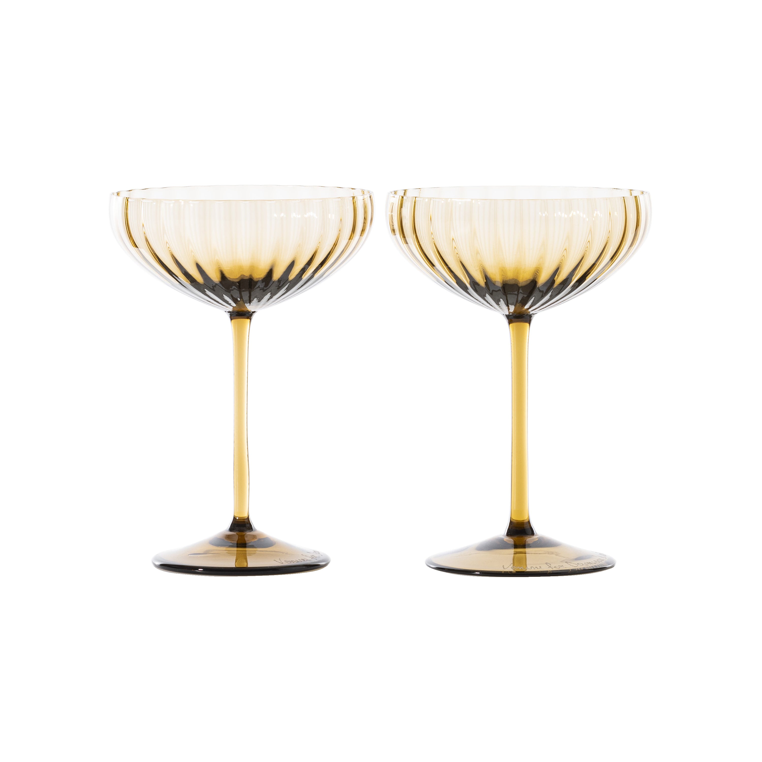 「VENINI FOR DAMIANI」 シャンパングラス　ボリチーネ２客 Venini Bollicine Glass (Set of 2) - 2Modern
