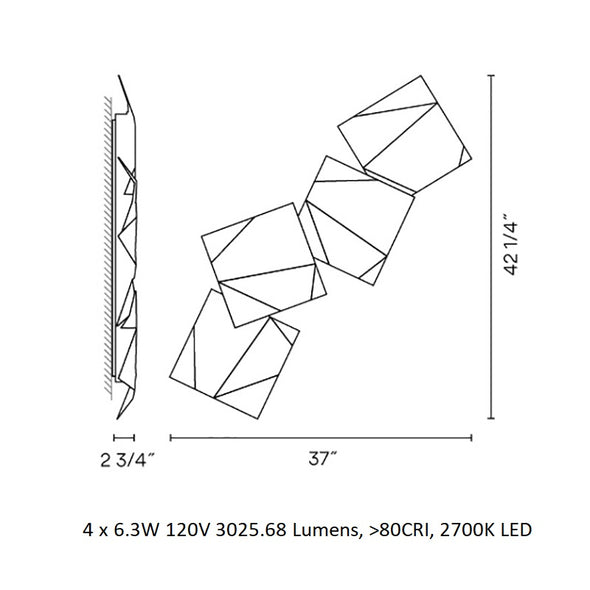 Origami Outdoor Wall Sconce