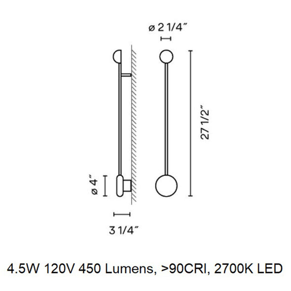 Pin Wall Sconce