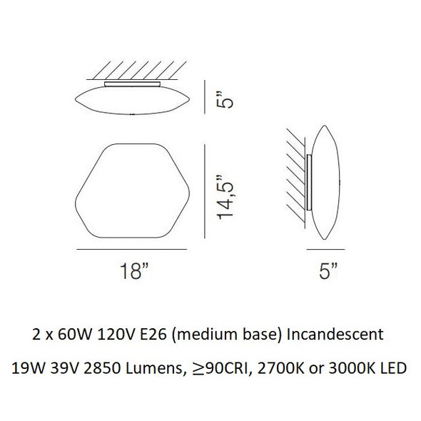Modulor Wall/Ceiling Light