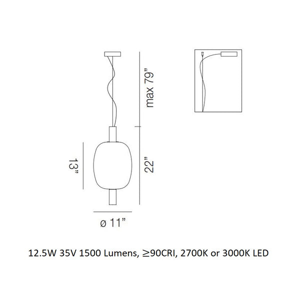 Riflesso 2 LED Pendant Light
