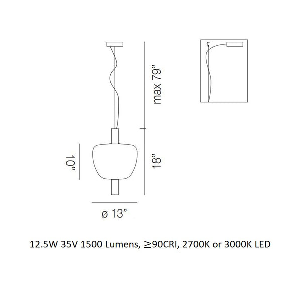 Riflesso 3 LED Pendant Light