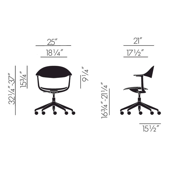 Mynt Plastic Task Chair with 5-Star Base