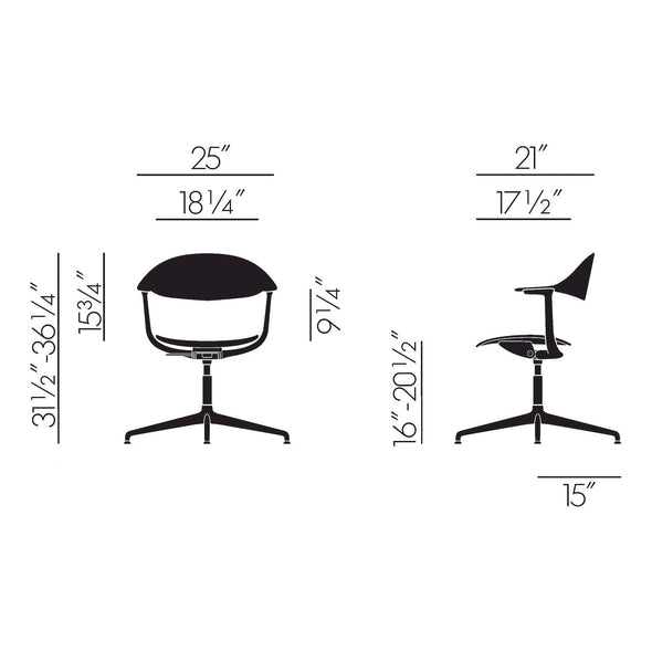 Mynt Plywood Task Chair with 4-Star Base