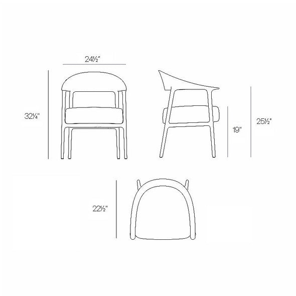 Africa Upholstered Outdoor Dining Armchair (Set of 2)