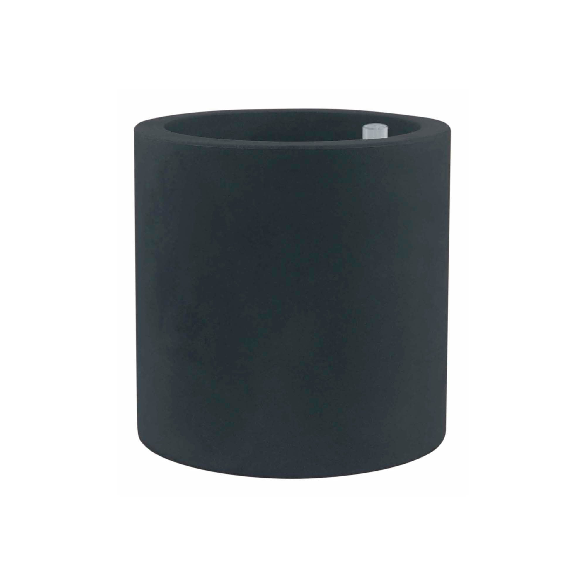 black cylinder plant pot Cilindro Resin Pot Planter Color: Taupe, Size: 39.25" H x 19.75" W x 19.75" D Vondom