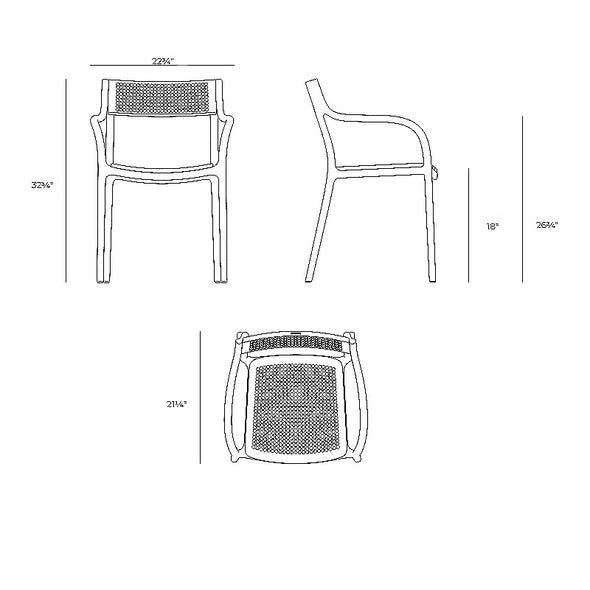 Madison Dots Outdoor Dining Armchair (Set of 4)