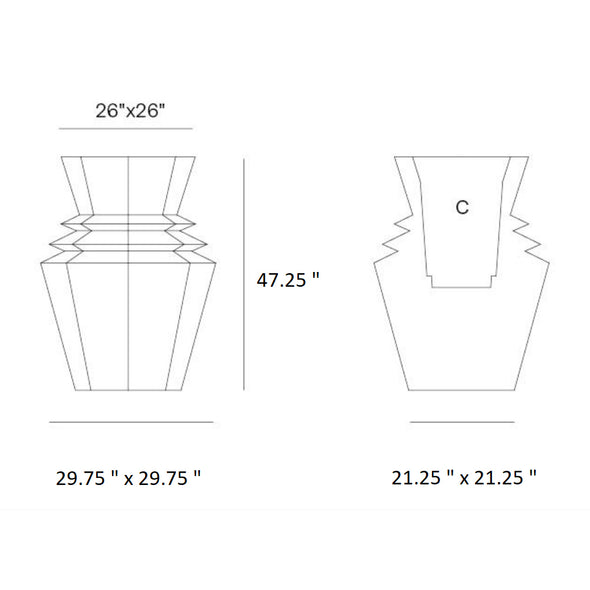 Origami Hinoki Planter