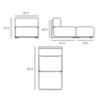 The Factory Outdoor Armless Chaiselongue Sectional