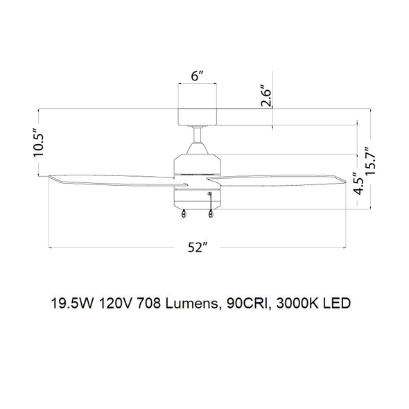 Atlantis LED Ceiling Fan