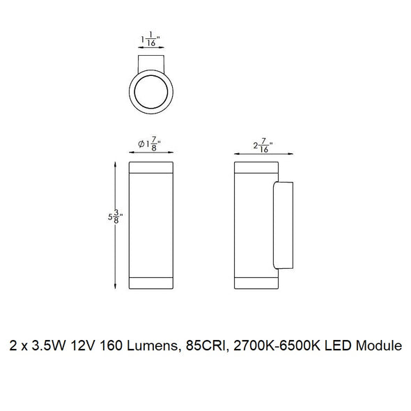 Colorscaping 12V Outdoor LED Wall Sconce