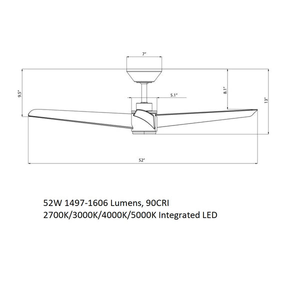Novelle Outdoor LED Smart Ceiling Fan