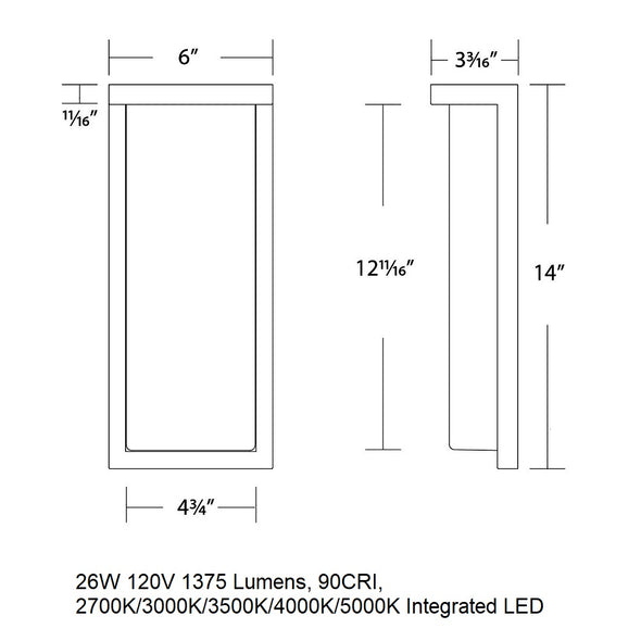 Vega Outdoor LED Wall Sconce