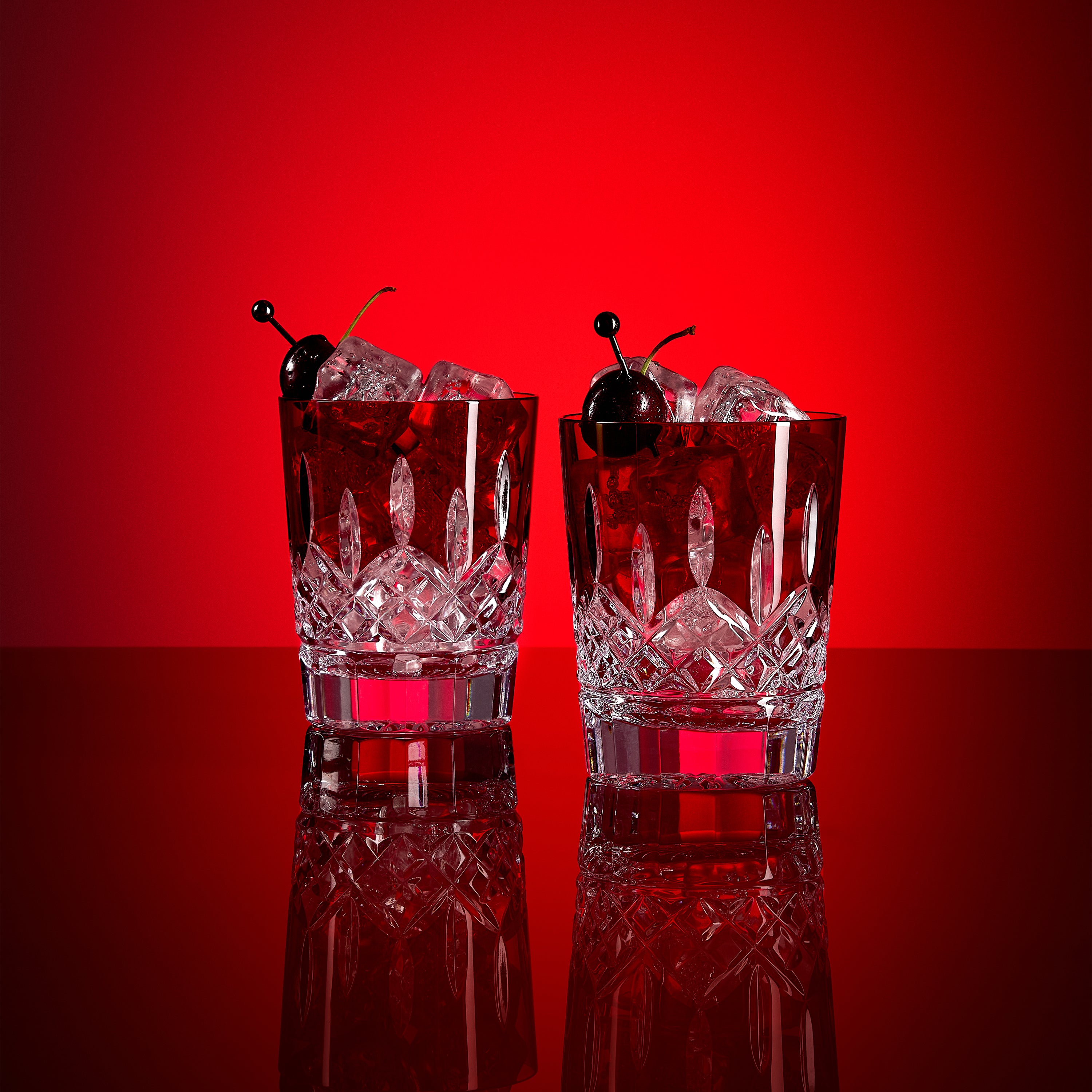 Waterford Lismore Red Double Old Fashioned Glass (Set of 2) - 2Modern