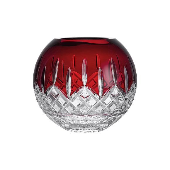 Lismore Red Rose Bowl Vase