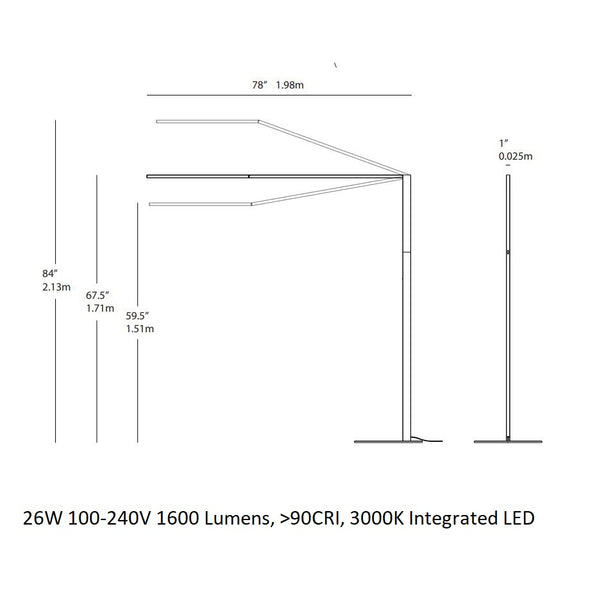 Z-Bar Titan LED Floor Lamp