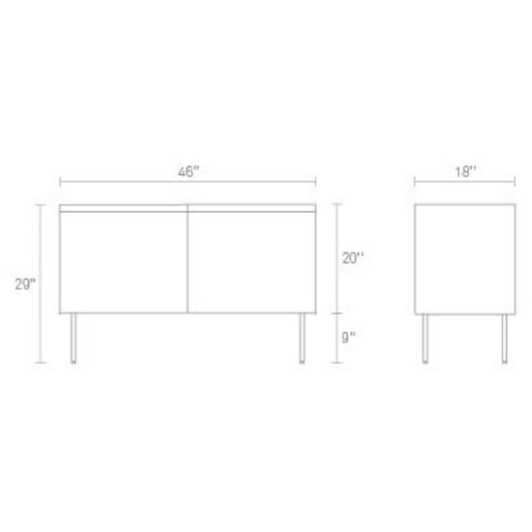 Clad 2 Door Credenza