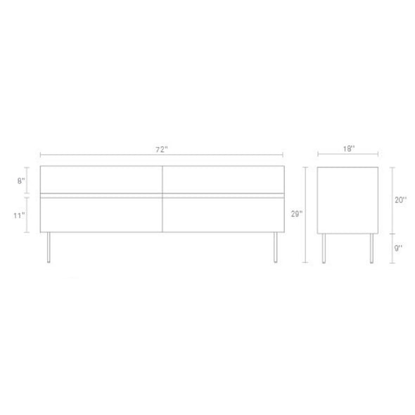 Clad 4 Drawer Dresser