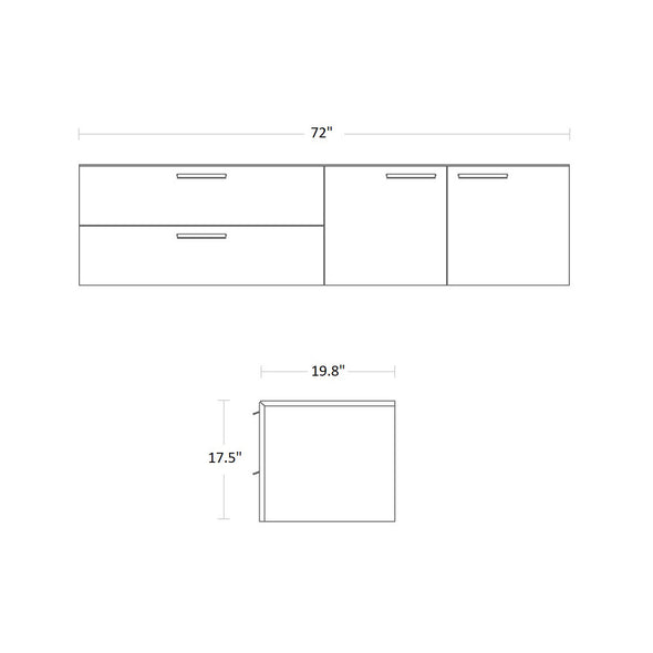 Shale 2 Drawer/2 Door Dresser