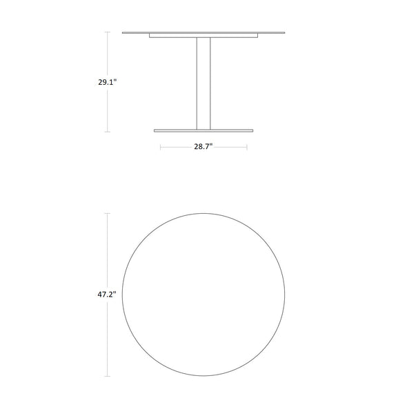 Skiff Large Outdoor Cafe Table