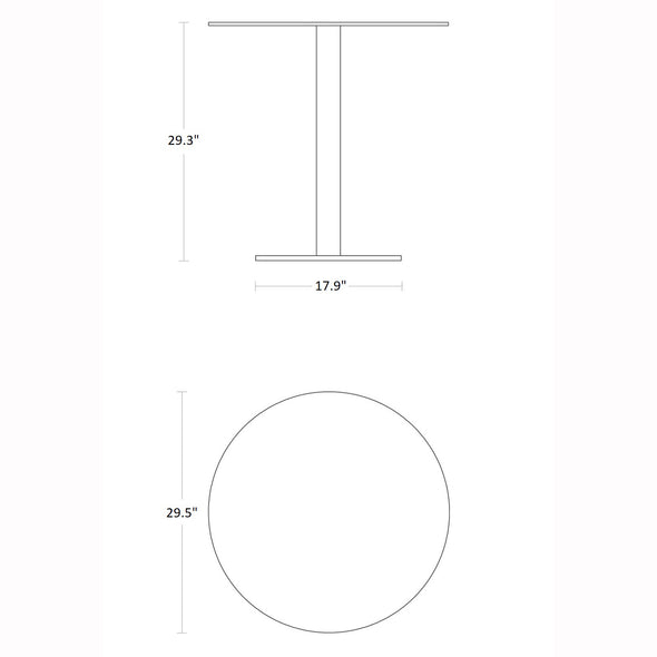 Skiff Small Outdoor Cafe Table