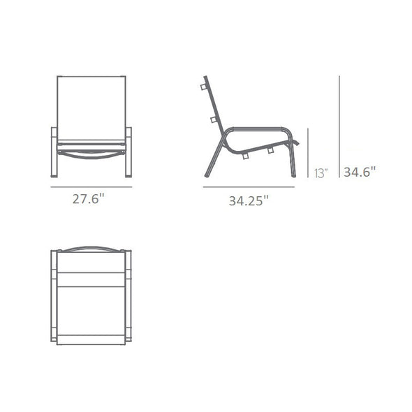 Stack Outdoor High Back Lounge Chair