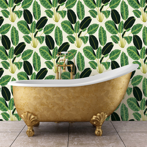 Hojas Cubanas Removable Wallpaper