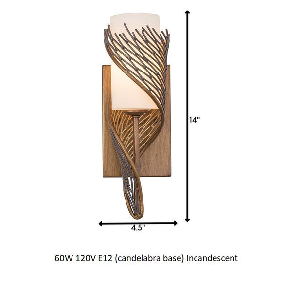 Flow Swirl Torchiere Wall Light