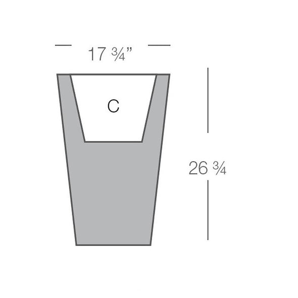 Cono Cuadrado Alto Planter
