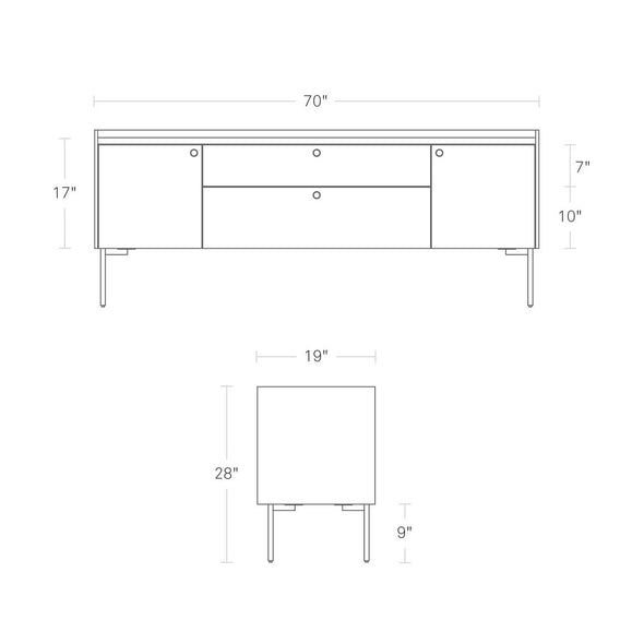 Peek 2 Door 2 Drawer Console