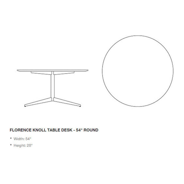Florence Knoll Round Table Desk