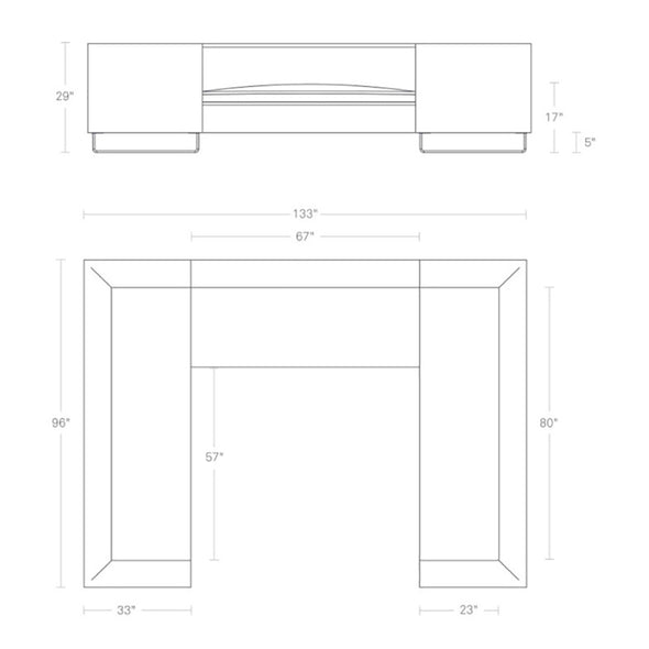 Bonnie and Clyde U-Shaped Leather Sectional Sofa