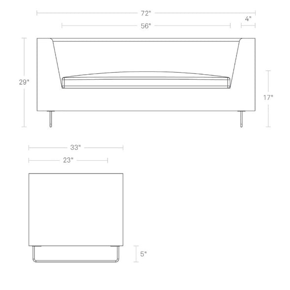 Bonnie Leather Studio Sofa