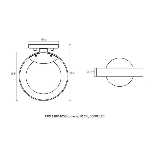 Light Guide Ring Wall Light