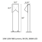 Inside-Out® Triform Compact 1-Light LED Bollard