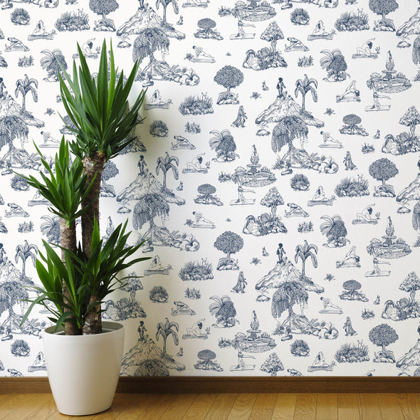 Yoga Toile Wallpaper
