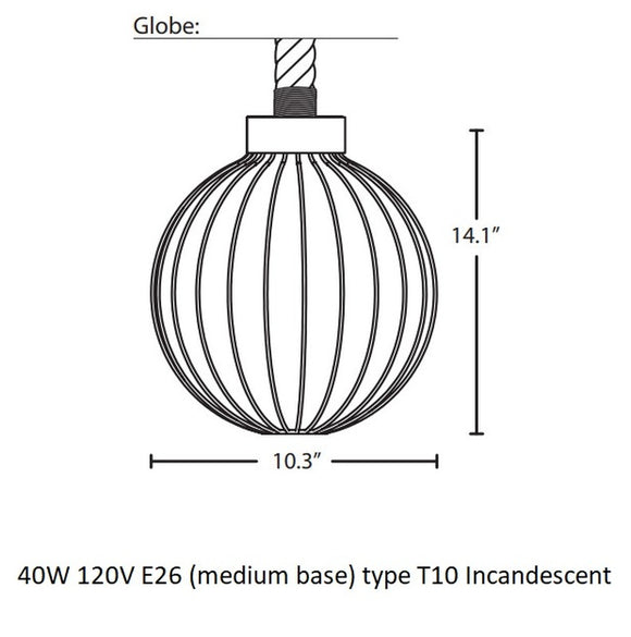 Sultana Globe Pendant Light