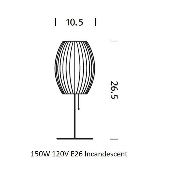 Nelson Cigar Lotus Table Lamp
