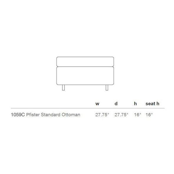 Pfister Standard Ottoman